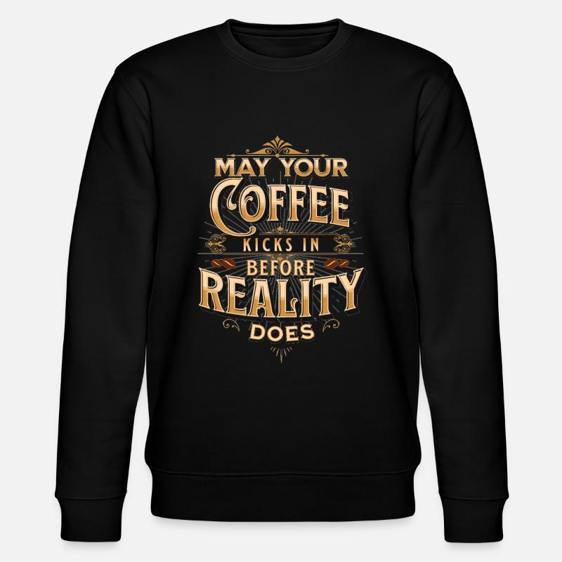 Coffee kicks - Stanley/Stella Unisex Bio-Sweatshirt CHANGER  - Schwarz