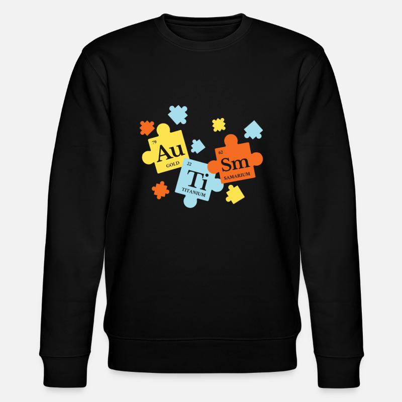 Periodensystem Elemente Puzzle Autismus Bewusstsein - Stanley/Stella Unisex Bio-Sweatshirt CHANGER  - Schwarz