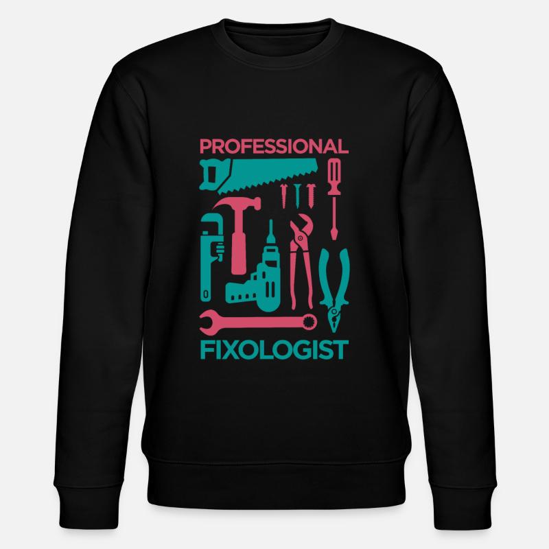 Professioneller Fixologe - Stanley/Stella Unisex Bio-Sweatshirt CHANGER  - Schwarz