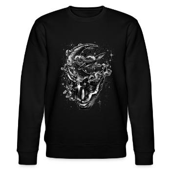 Cosmic Mind - Stanley/Stella Unisex Bio-Sweatshirt CHANGER  - Schwarz - Vorne - Nik (191cm) & Marisol (170cm)