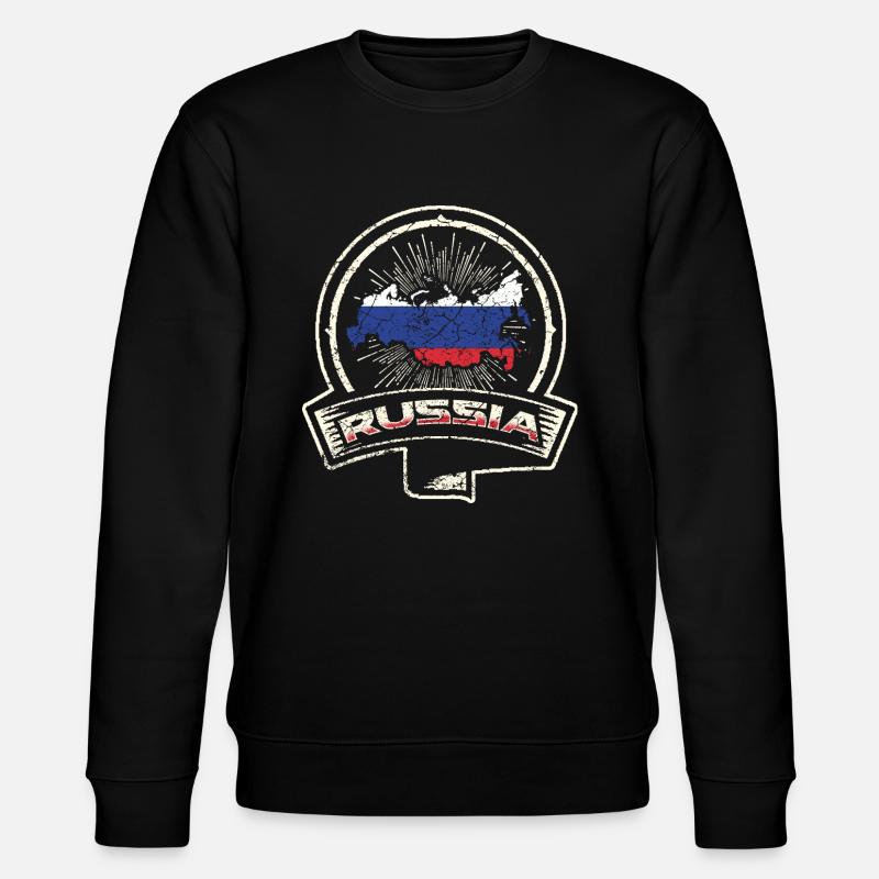 Russland - Stanley/Stella Unisex Bio-Sweatshirt CHANGER  - Schwarz