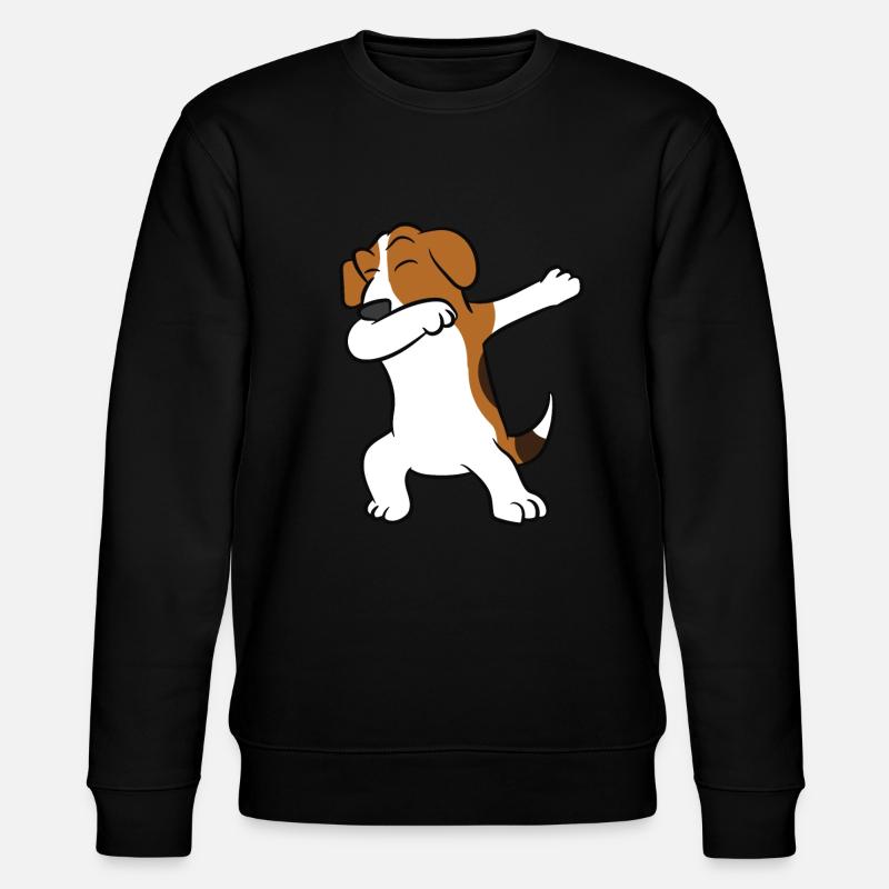 Beagle - Dab, dabbing, dancing - Stanley/Stella CHANGER Unisex Organic Sweatshirt - black