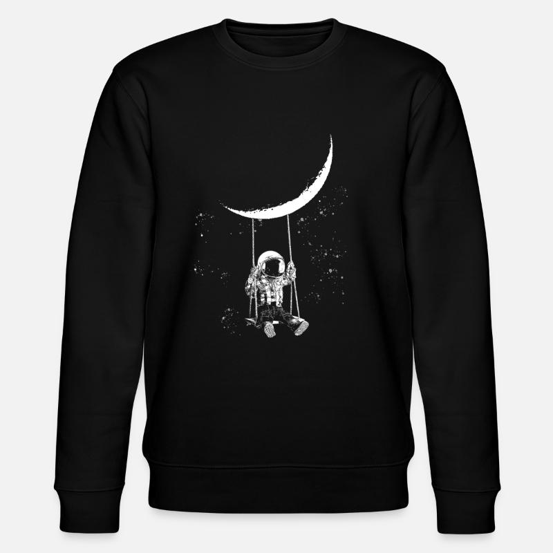 Lune astronaute swing - Sweat bio CHANGER Stanley/Stella Unisexe - noir