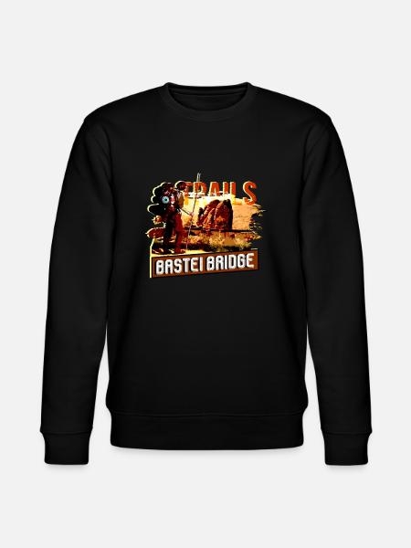 Saxony Bastei Wanderer Camping - Stanley/Stella CHANGER Unisex Organic Sweatshirt - black