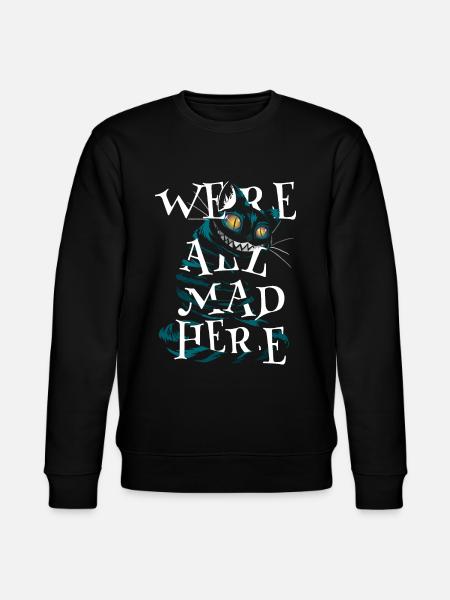 Cheshire Cat Logo - Stanley/Stella CHANGER Unisex Organic Sweatshirt - black