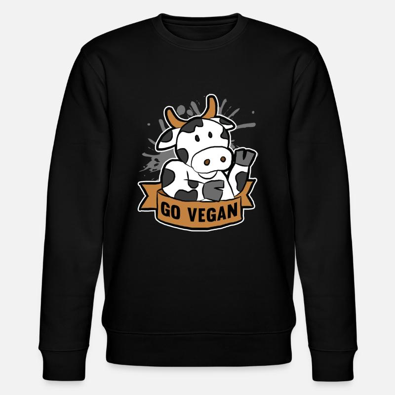 Go Vegan - Stanley/Stella Unisex Bio-Sweatshirt CHANGER  - Schwarz