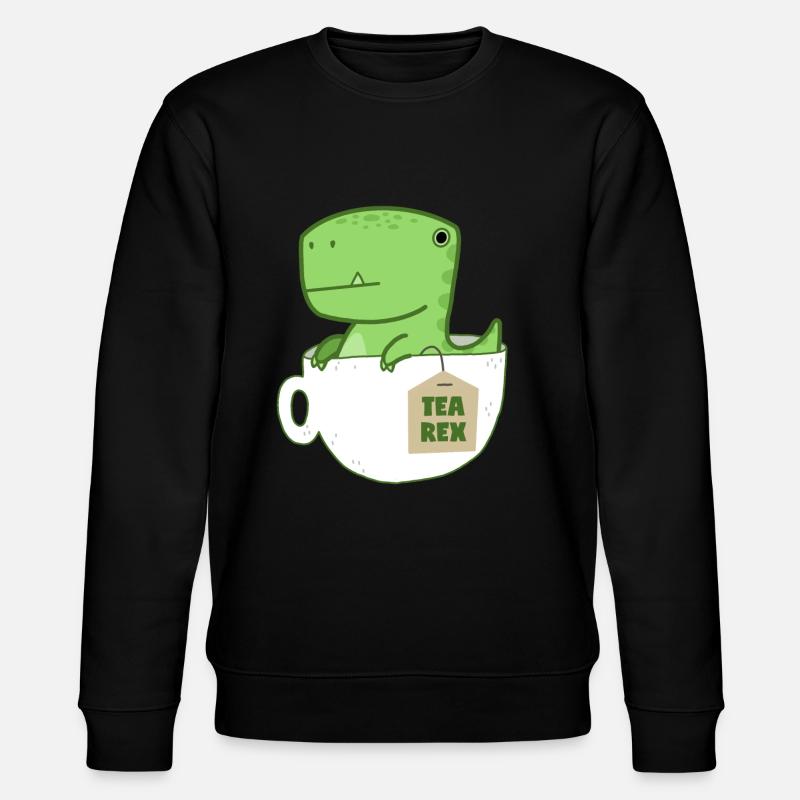 Tea Rex - Stanley/Stella Unisex Bio-Sweatshirt CHANGER  - Schwarz