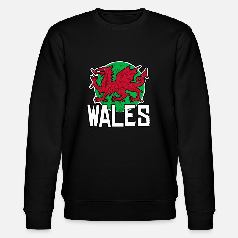 Wales - Stanley/Stella Unisex Bio-Sweatshirt CHANGER  - Schwarz