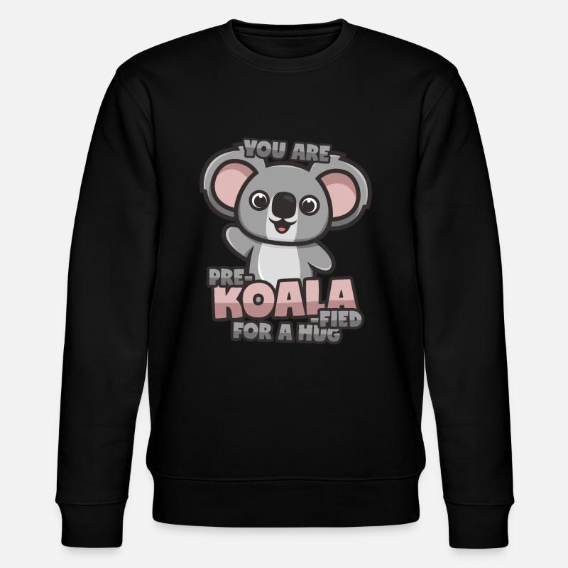 Koala Umarmung - Stanley/Stella Unisex Bio-Sweatshirt CHANGER  - Schwarz