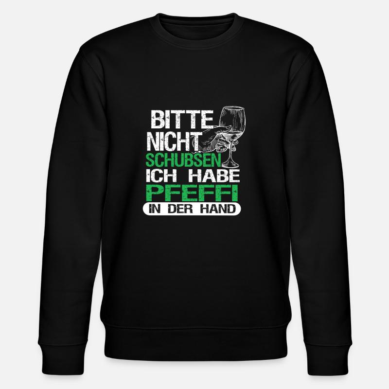 Pfeffi in der Hand - Stanley/Stella Unisex Bio-Sweatshirt CHANGER  - Schwarz