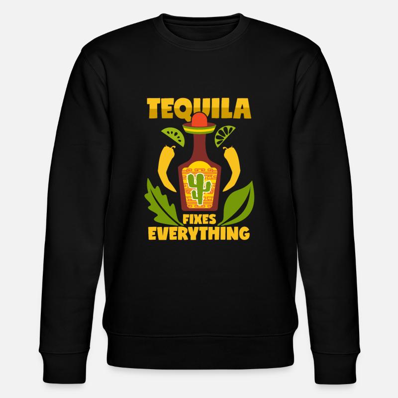 Tequila Spruch Mexiko Schnaps - Stanley/Stella Unisex Bio-Sweatshirt CHANGER  - Schwarz