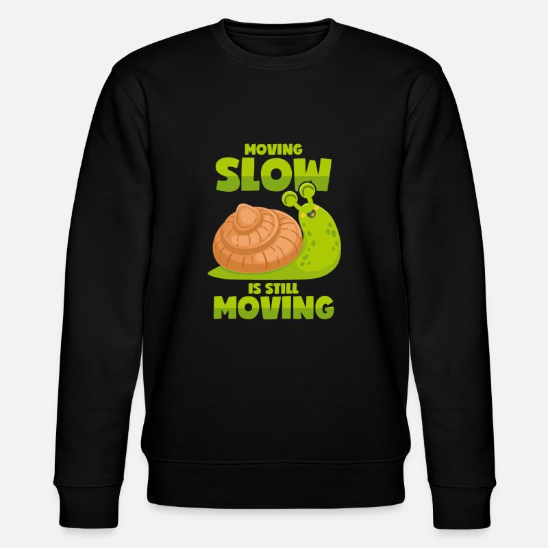Langsame Schnecke - Motivation - Stanley/Stella Unisex Bio-Sweatshirt CHANGER  - Schwarz