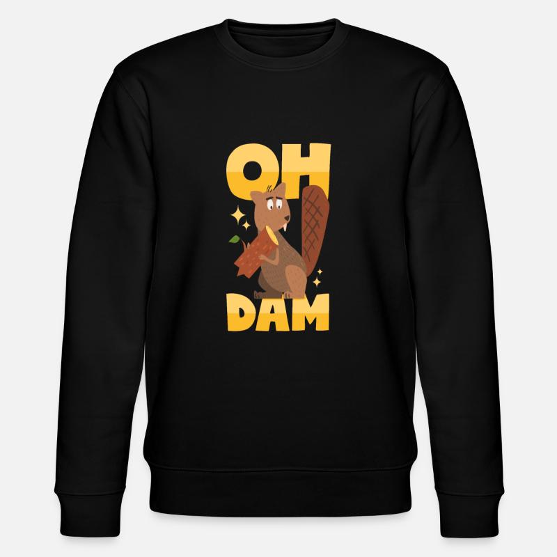 Beaver puns - Stanley/Stella CHANGER Unisex Organic Sweatshirt - black