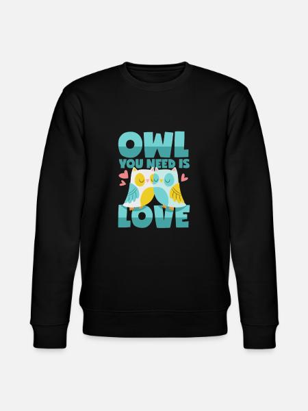 Owls Love - Stanley/Stella CHANGER Unisex Organic Sweatshirt - black