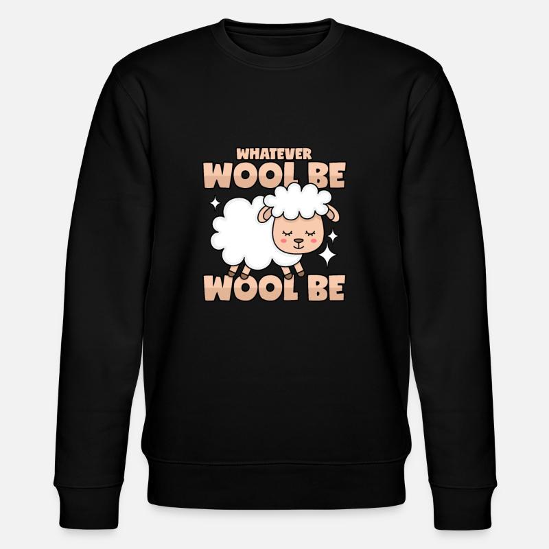 Sheep wool puns - Stanley/Stella CHANGER Unisex Organic Sweatshirt - black