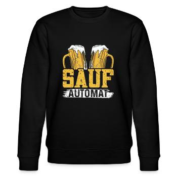 Drinking - Sauf automat - Stanley/Stella Unisex Bio-Sweatshirt CHANGER  - Schwarz - Vorne - Nik (191cm) & Marisol (170cm)