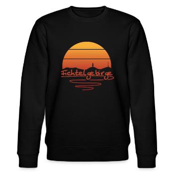 Fichtelgebirge Schneeberg Sonnenuntergang - Stanley/Stella Unisex Bio-Sweatshirt CHANGER  - Schwarz - Vorne - Nik (191cm) & Marisol (170cm)