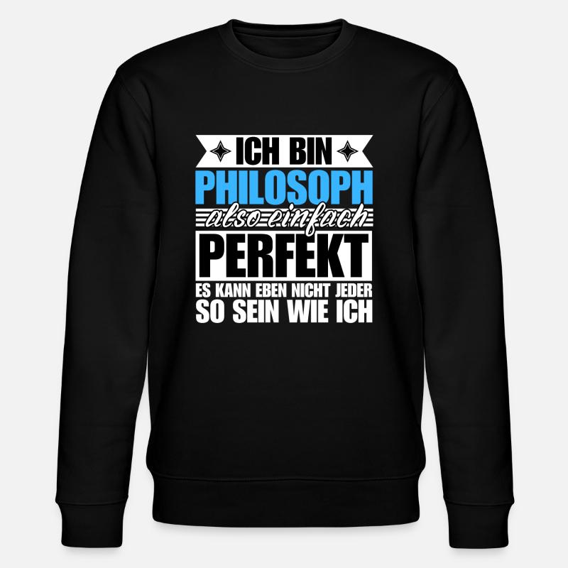 Perfekter Philosoph - Stanley/Stella Unisex Bio-Sweatshirt CHANGER - Schwarz