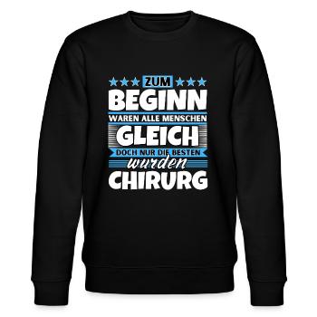 Zum Beginn gleich die besten wurden Chirurg - Stanley/Stella Unisex Bio-Sweatshirt CHANGER  - Schwarz - Vorne - Nik (191cm) & Marisol (170cm)