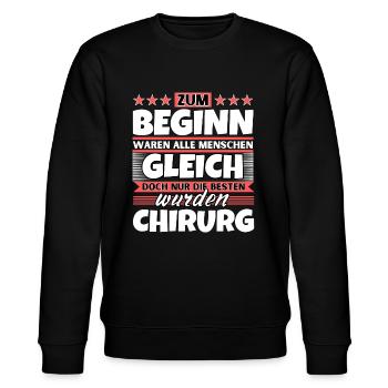 Zum Beginn gleich die besten wurden Chirurg - Stanley/Stella Unisex Bio-Sweatshirt CHANGER  - Schwarz - Vorne - Nik (191cm) & Marisol (170cm)