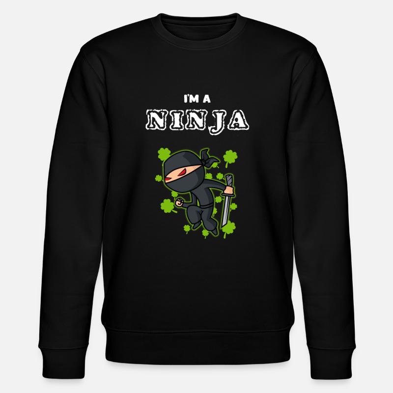 Ninja - Stanley/Stella Unisex Bio-Sweatshirt CHANGER  - Schwarz