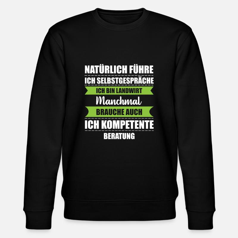 Landwirt Bauer - Stanley/Stella Unisex Bio-Sweatshirt CHANGER  - Schwarz