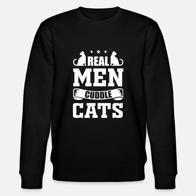 Katzen Katze Mann Männer Geschenk - Stanley/Stella Unisex Bio-Sweatshirt CHANGER  - Schwarz