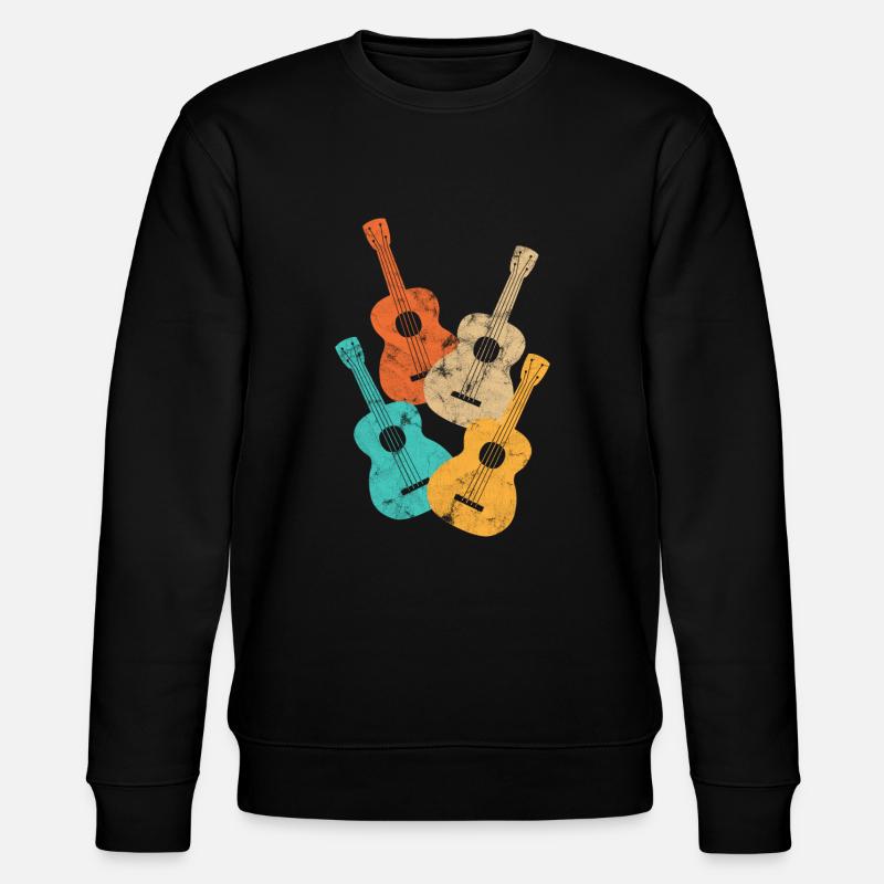 Ukulele Retro - Stanley/Stella Unisex Bio-Sweatshirt CHANGER  - Schwarz