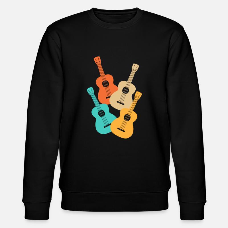 Ukulele Bunt Musiker - Stanley/Stella Unisex Bio-Sweatshirt CHANGER  - Schwarz