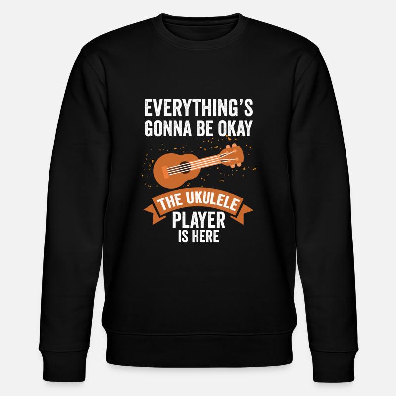 Ukulele Sprüche Geschenk - Stanley/Stella Unisex Bio-Sweatshirt CHANGER  - Schwarz