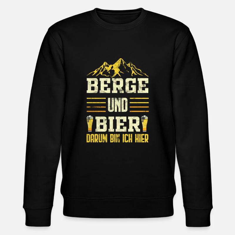 Bergsteigen Klettern Bier - Stanley/Stella Unisex Bio-Sweatshirt CHANGER - Schwarz