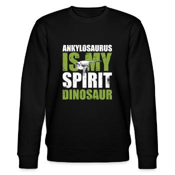 Ankylosaurus Ist Mein Spiritueller Dinosaurier - Stanley/Stella Unisex Bio-Sweatshirt CHANGER  - Schwarz - Vorne - Nik (191cm) & Marisol (170cm)