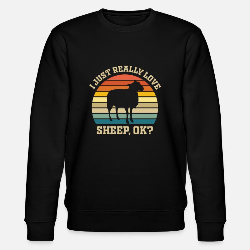 Sheep - shepherd shepherd gift idea - Stanley/Stella CHANGER Unisex Organic Sweatshirt - black