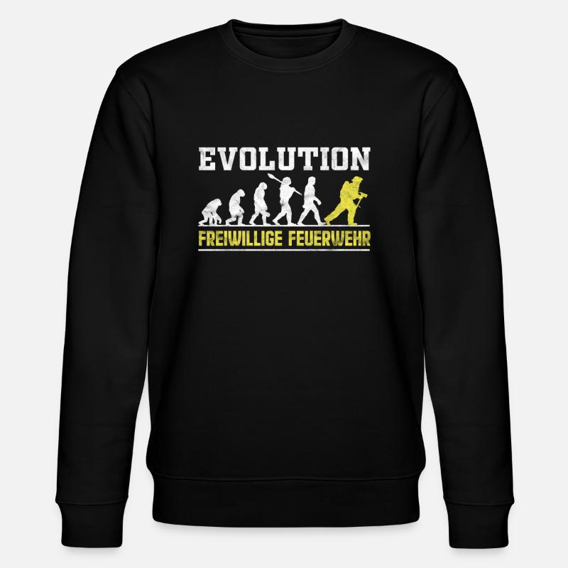 Freiwillige Feuerwehr Evolution - Stanley/Stella Unisex Bio-Sweatshirt CHANGER  - Schwarz