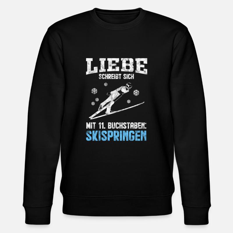 Skispringen Leidenschaft & Liebe - Stanley/Stella Unisex Bio-Sweatshirt CHANGER  - Schwarz