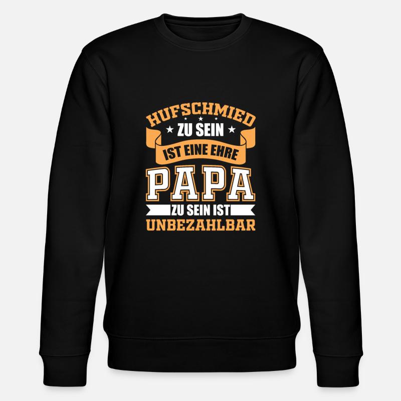 Hufschmied & Papa Geschenk - Stanley/Stella Unisex Bio-Sweatshirt CHANGER  - Schwarz