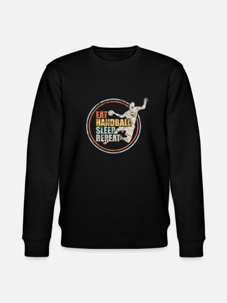 Handball Handballer Retro Geschenk - Stanley/Stella Unisex Bio-Sweatshirt CHANGER - Schwarz