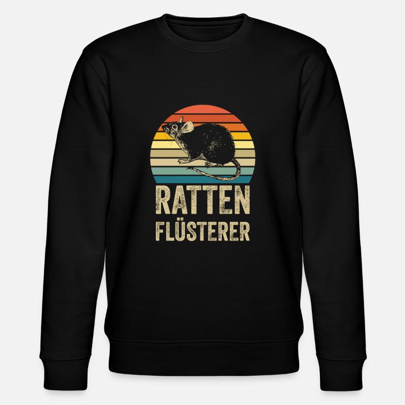 Ratten Flüsterer - Stanley/Stella Unisex Bio-Sweatshirt CHANGER  - Schwarz