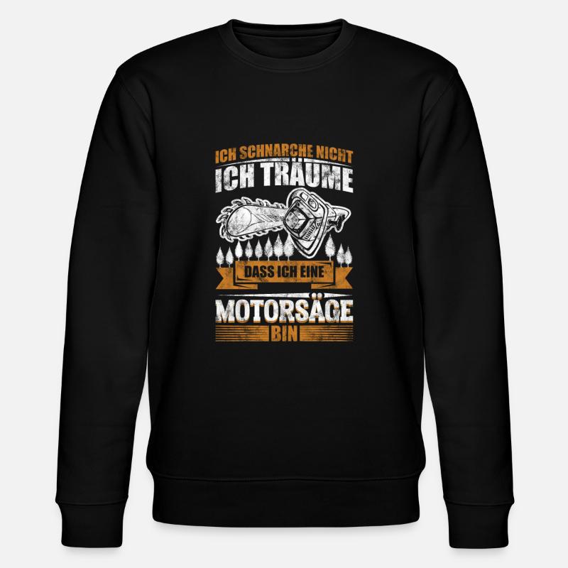 Forstwirt Motorsäge Geschenk - Stanley/Stella Unisex Bio-Sweatshirt CHANGER  - Schwarz