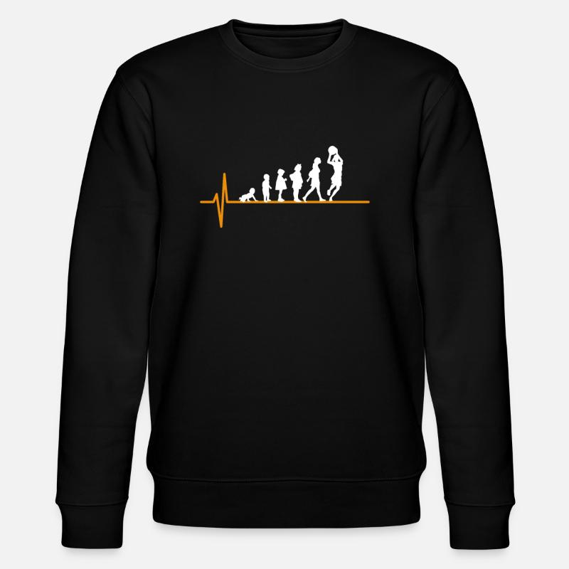 Basketballerin Evolution - Stanley/Stella Unisex Bio-Sweatshirt CHANGER  - Schwarz