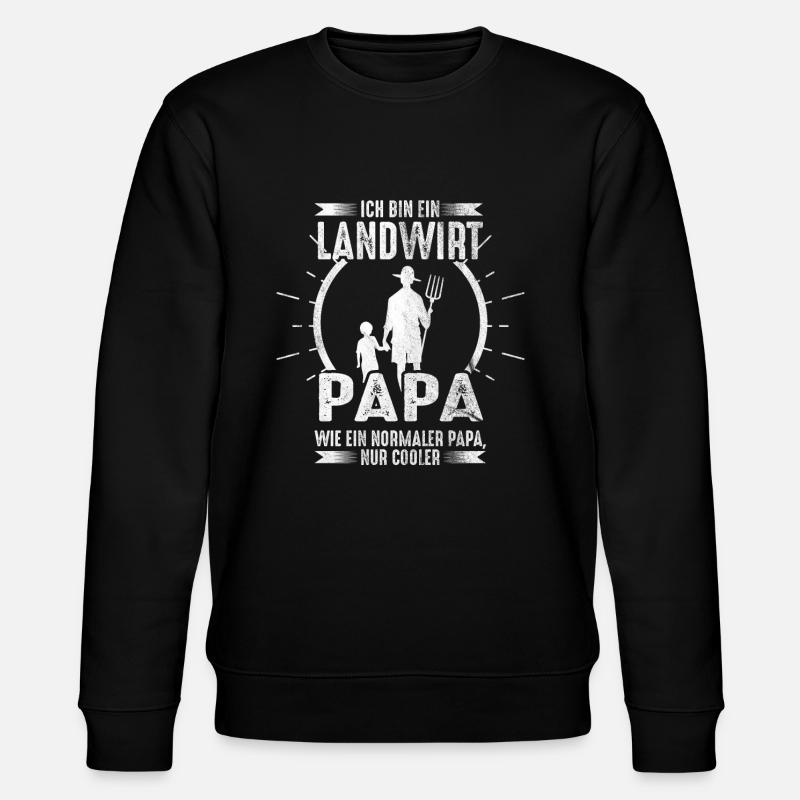 Landwirt Papa Geschenk - Stanley/Stella Unisex Bio-Sweatshirt CHANGER  - Schwarz