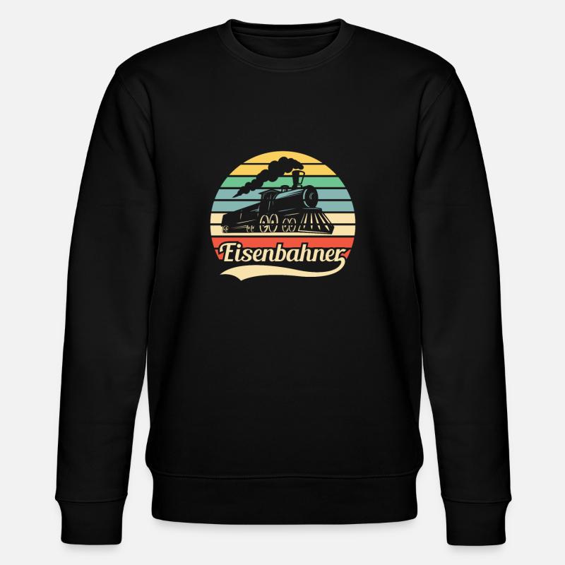 Eisenbahner Retro Design - Stanley/Stella Unisex Bio-Sweatshirt CHANGER  - Schwarz