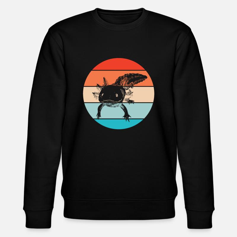 Axolotl Retro - Stanley/Stella Unisex Bio-Sweatshirt CHANGER  - Schwarz