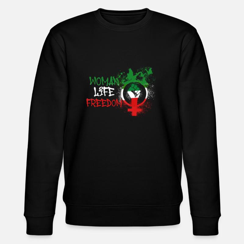 Femmes Vie Liberté,Liberté,Iran,Papillons - Sweat bio CHANGER Stanley/Stella Unisexe - noir