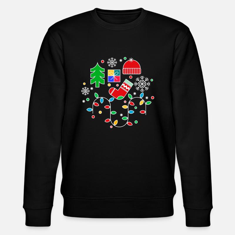 Frohe Weihnachten - Stanley/Stella Unisex Bio-Sweatshirt CHANGER - Schwarz