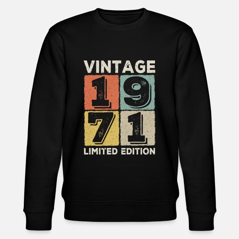 vintage 1971 - Stanley/Stella CHANGER Unisex Organic Sweatshirt - black