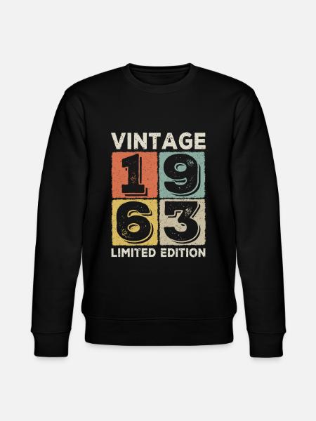 Jahrgang 1963 - Stanley/Stella Unisex Bio-Sweatshirt CHANGER  - Schwarz