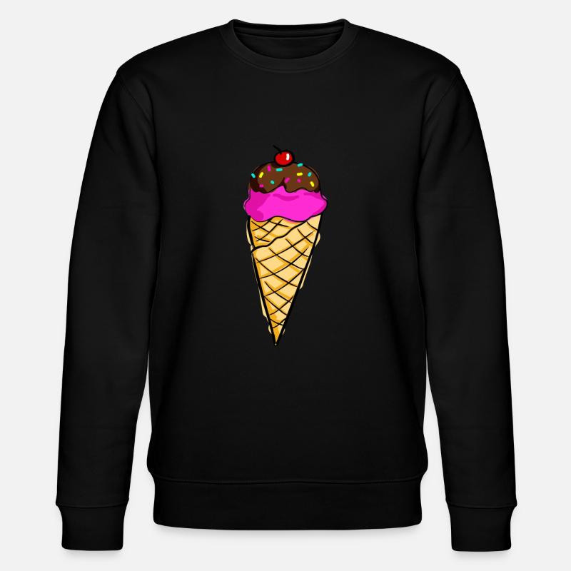 Eis in Eiswaffel - Stanley/Stella Unisex Bio-Sweatshirt CHANGER  - Schwarz