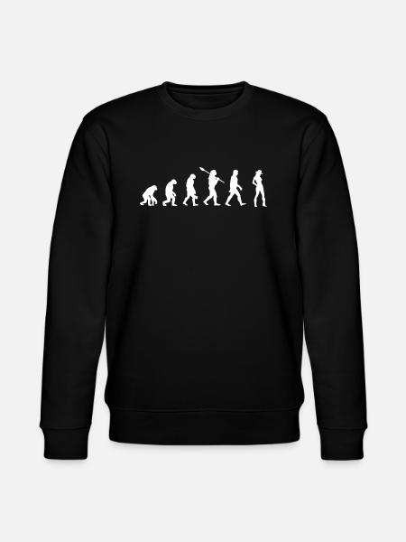 Countrygirl - Evolution of Man / Darwin. - Stanley/Stella CHANGER Unisex Organic Sweatshirt - black