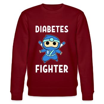 Diabetes Diabetic Insulin Fighter - Stanley/Stella CHANGER Unisex Organic Sweatshirt - burgundy - Front - Nik (191cm) & Marisol (170cm)